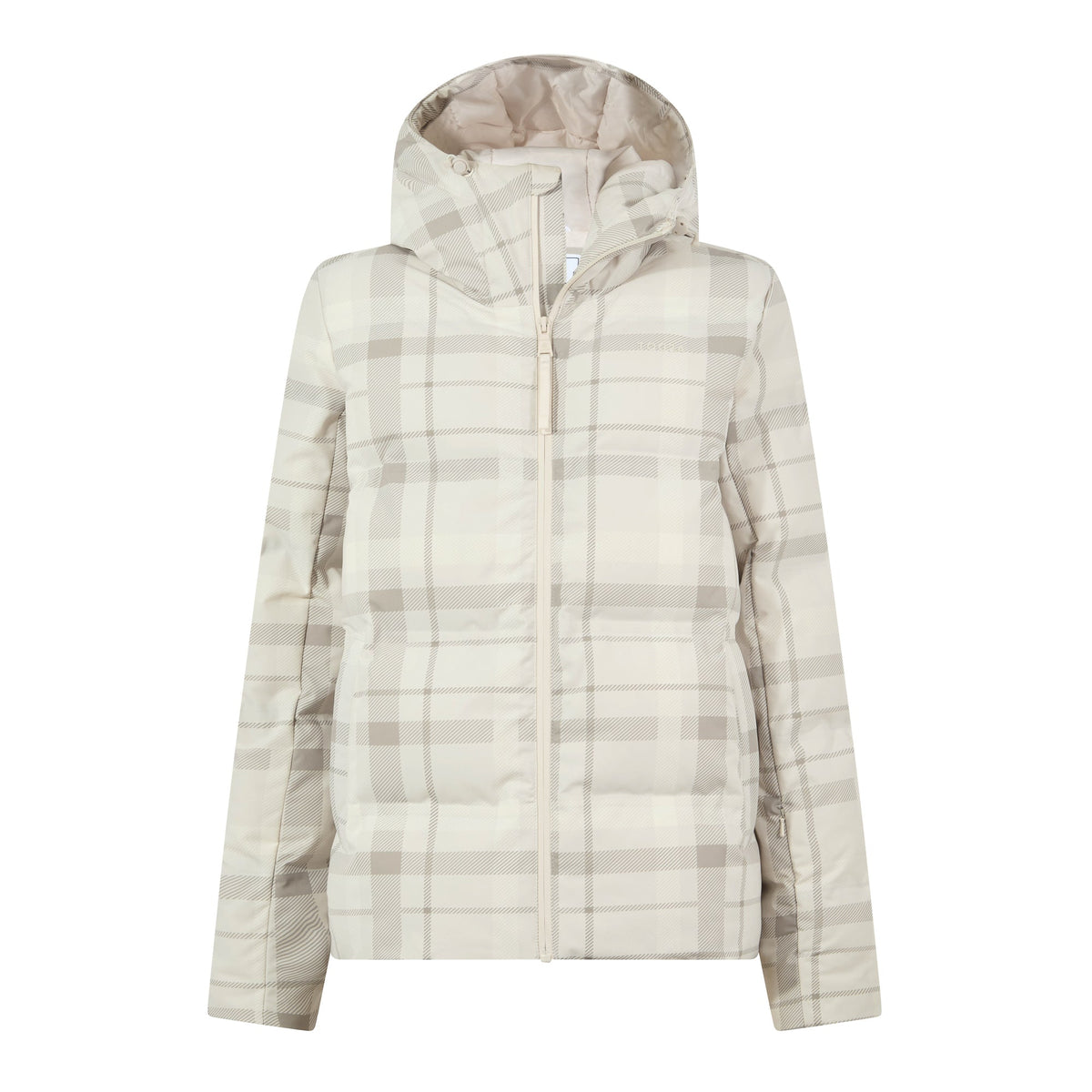 Orelle Womens Insulated Ski Jacket - Taupe Check