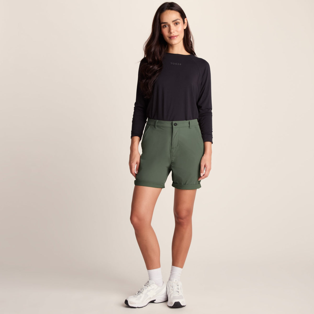 Path Womens Performance Shorts - Faded Khaki