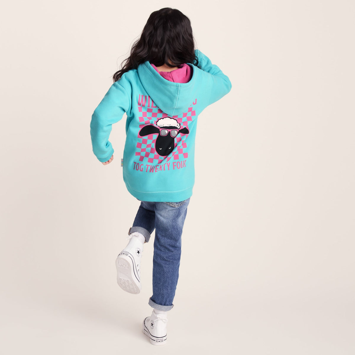 Pelibuey Kids Shaun the Sheep Hoody - Bubblegum Blue