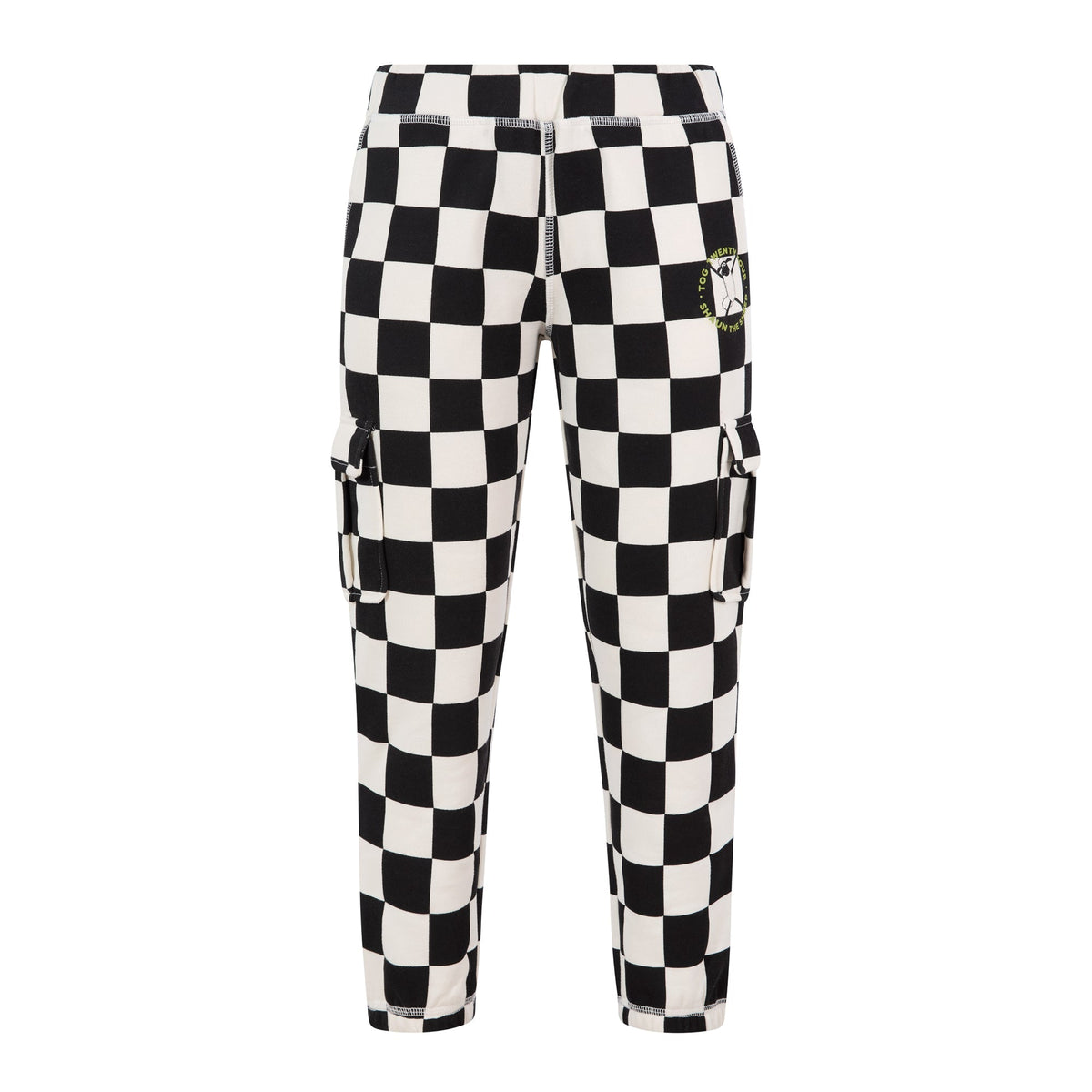Polypay Kids Shaun the Sheep Sweat Pant - Black Woolly Checkerboard