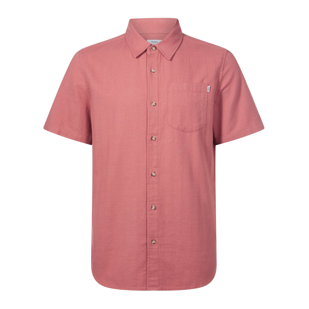 Preston Mens 100% Cotton Supersoft Short Sleeve Shirt - Redwood
