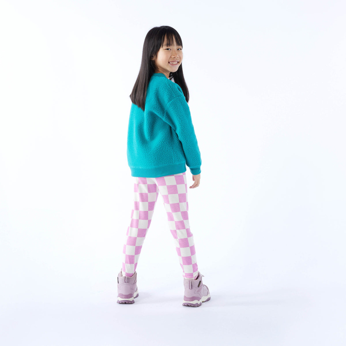 Racka Kids Shaun the Sheep Legging - Pink Woolly Checkerboard