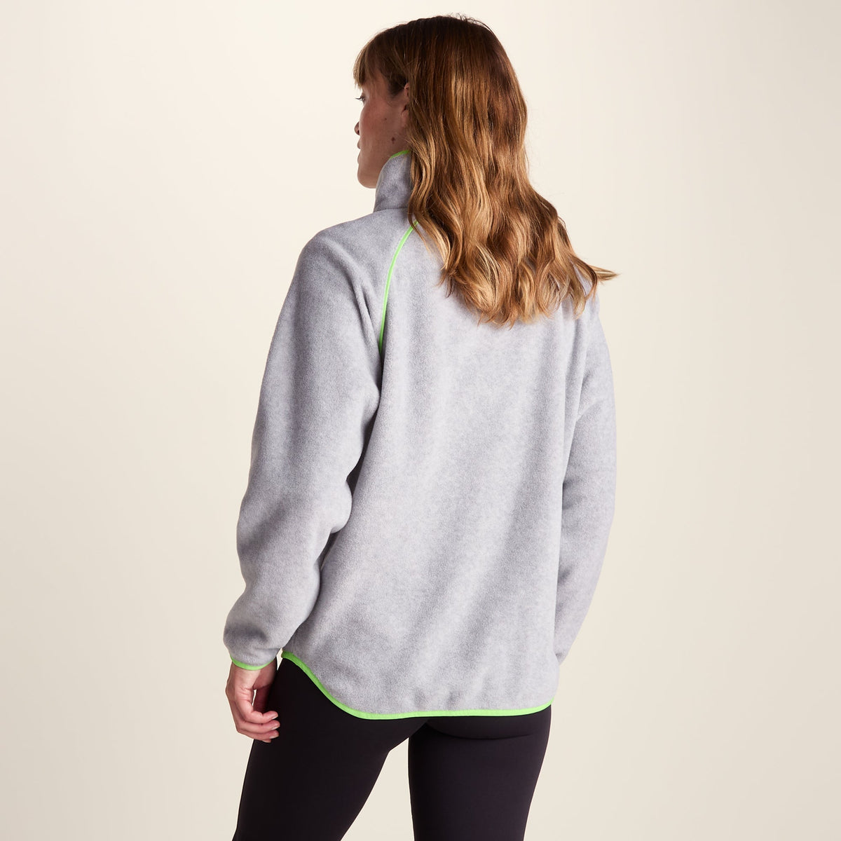Rawson Womens Relaxed Fit Microfleece Zip Neck - Grey Melange