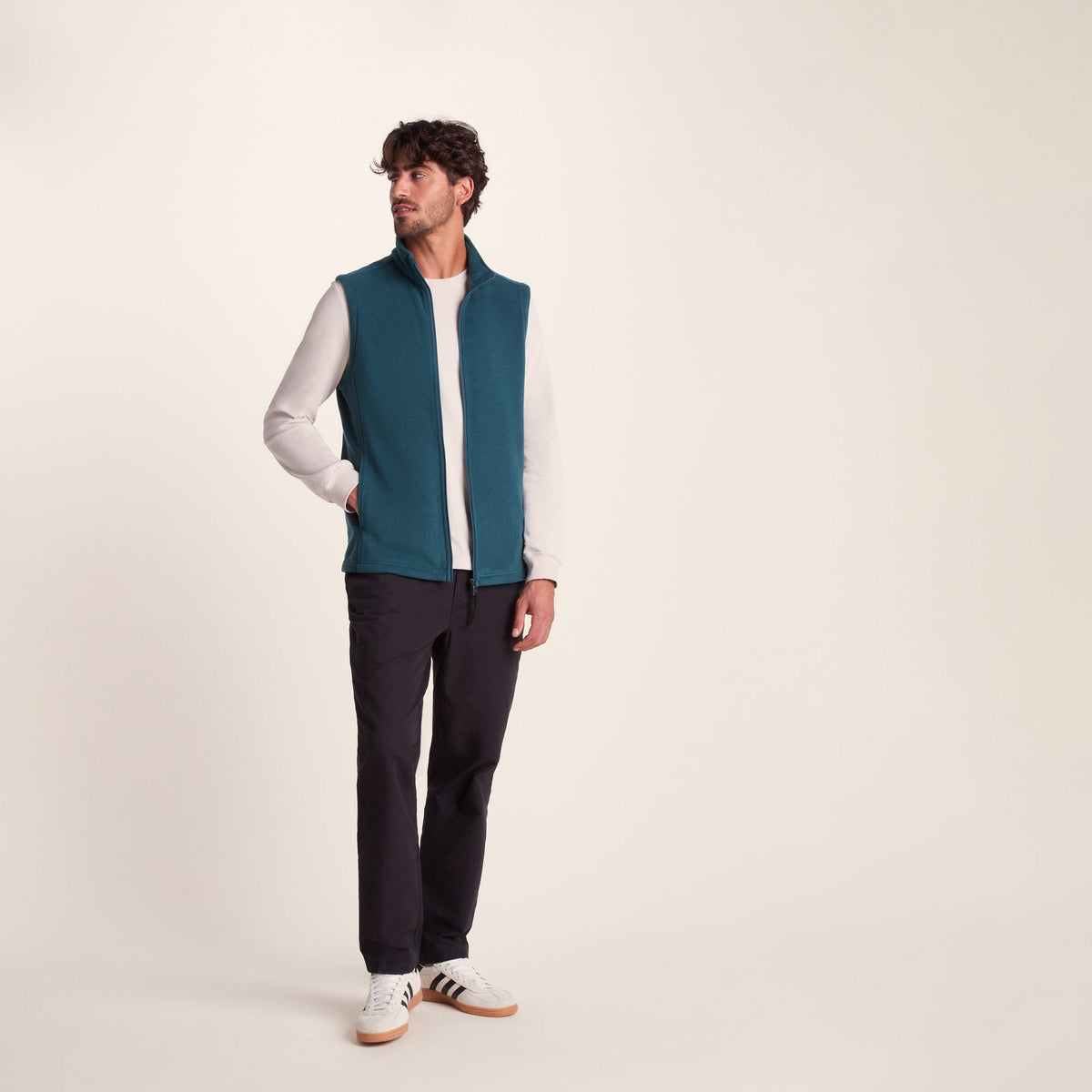 Revive Mens Fleece Gilet - Dark Turquoise