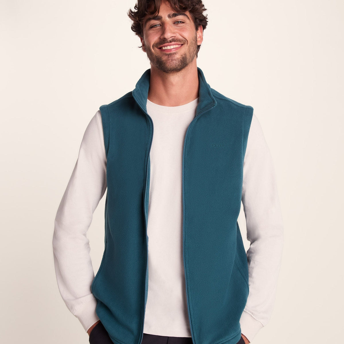 Revive Mens Fleece Gilet - Dark Turquoise