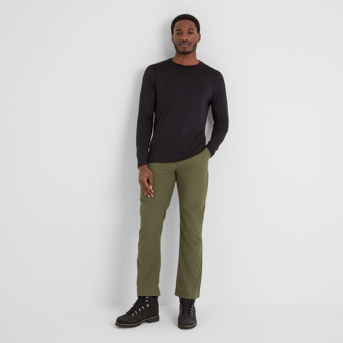 Rowland Mens Performance Trousers Long - Khaki