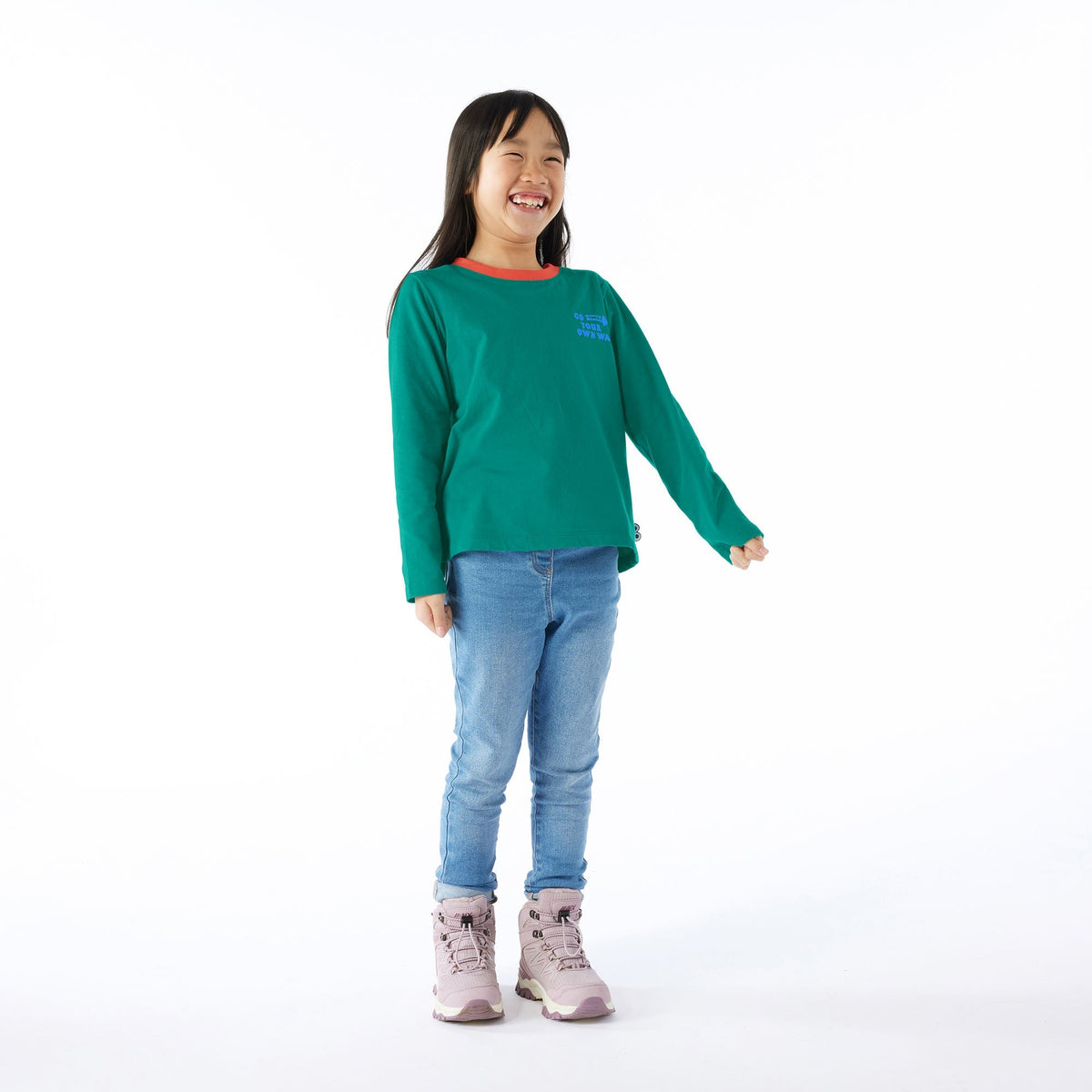 Ryeland Kids Shaun the Sheep T-Shirt LS - Jungle Green