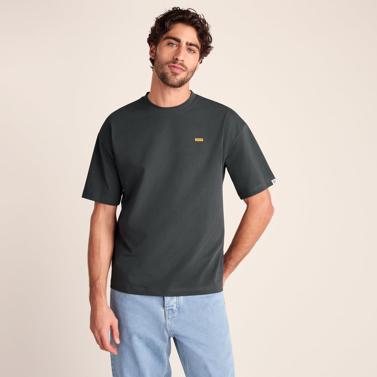 Saloon Mens Relaxed Fit Premium Supersoft T-Shirt - Deep Slate
