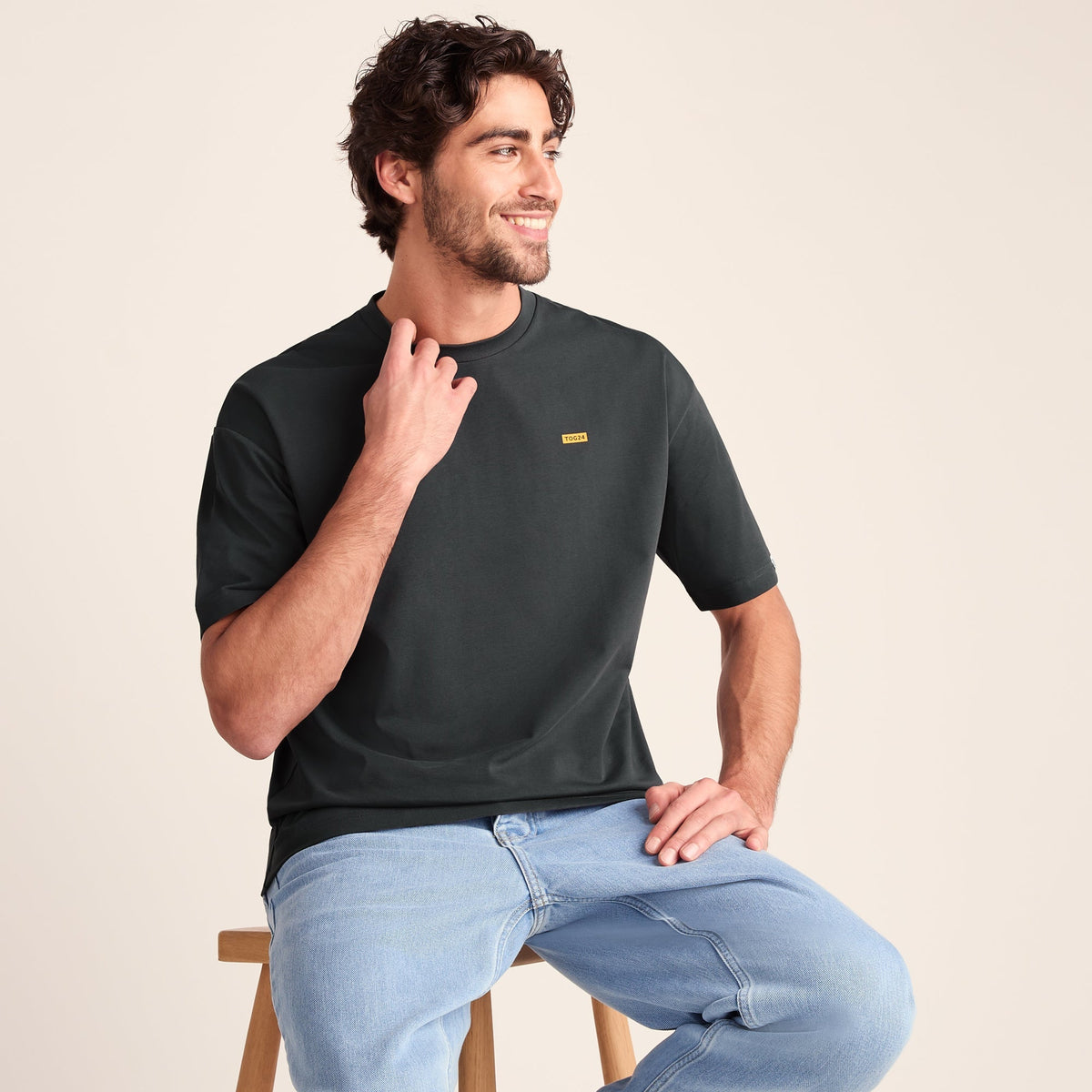 Saloon Mens Relaxed Fit Premium Supersoft T-Shirt - Deep Slate