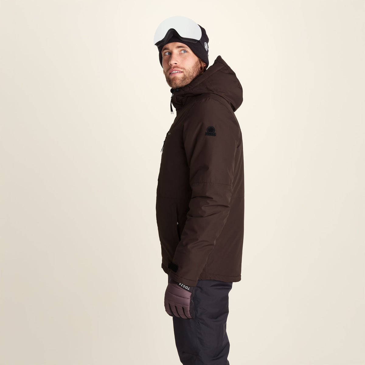 Samoens Mens Waterproof Ski Jacket - Chocolate Brown