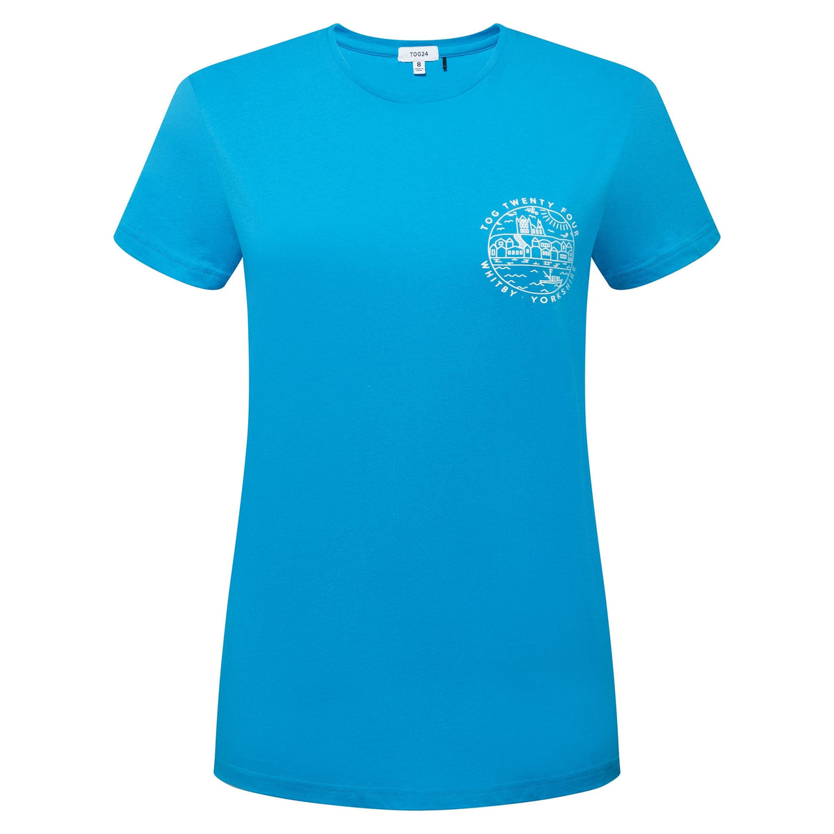 Seaside Womens 100% Cotton T-Shirt - Azure Blue
