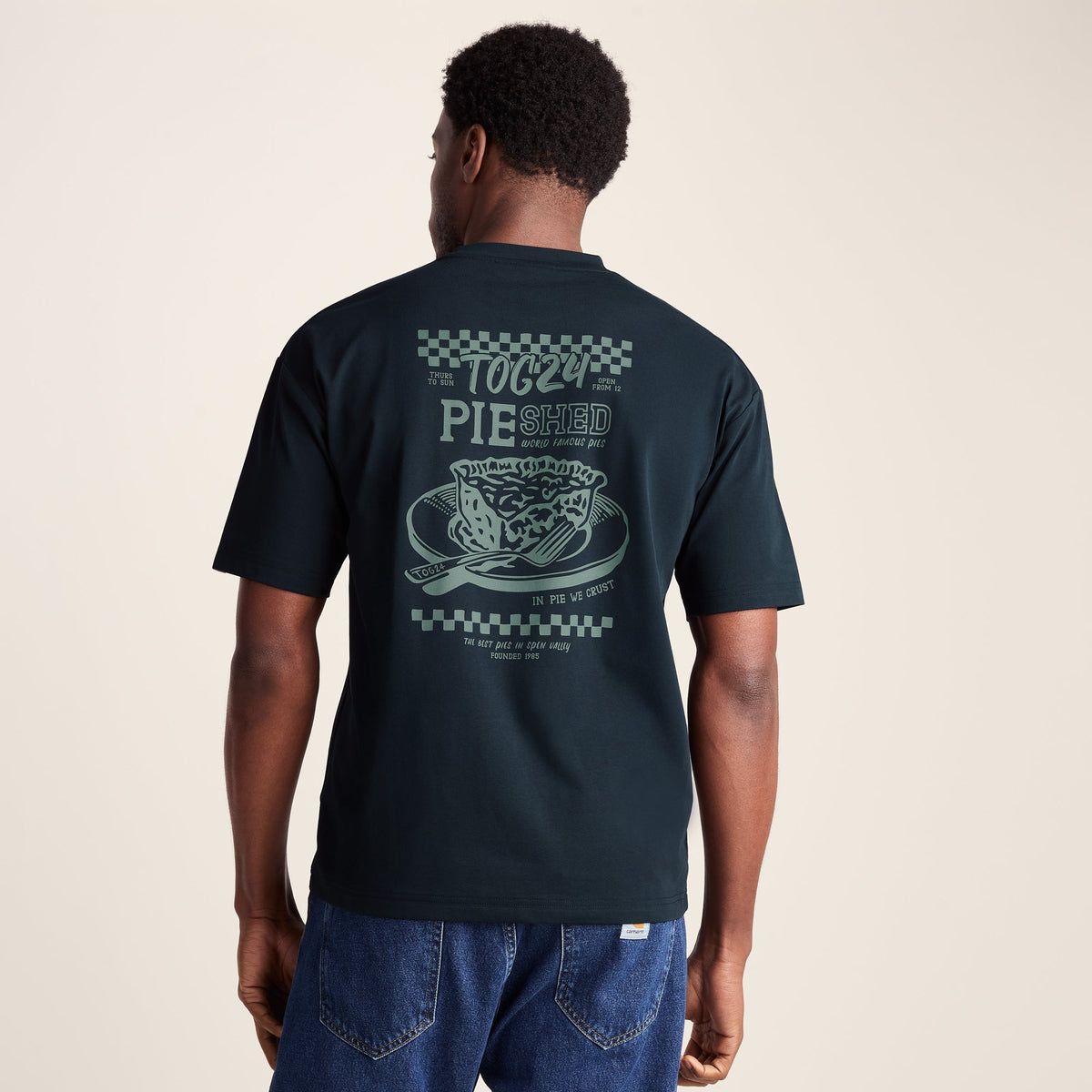 Shed Mens Premium Supersoft Relaxed Fit T-Shirt - Dark Indigo