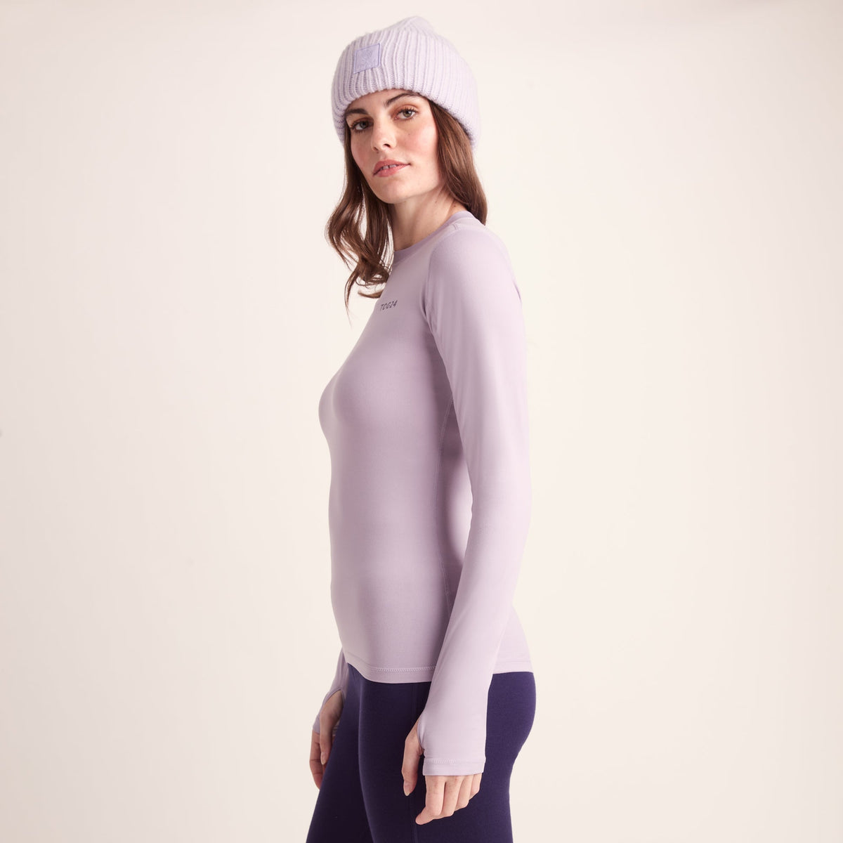 Snowdon Womens Thermal Crew Neck Base Layer - Lavender Grey