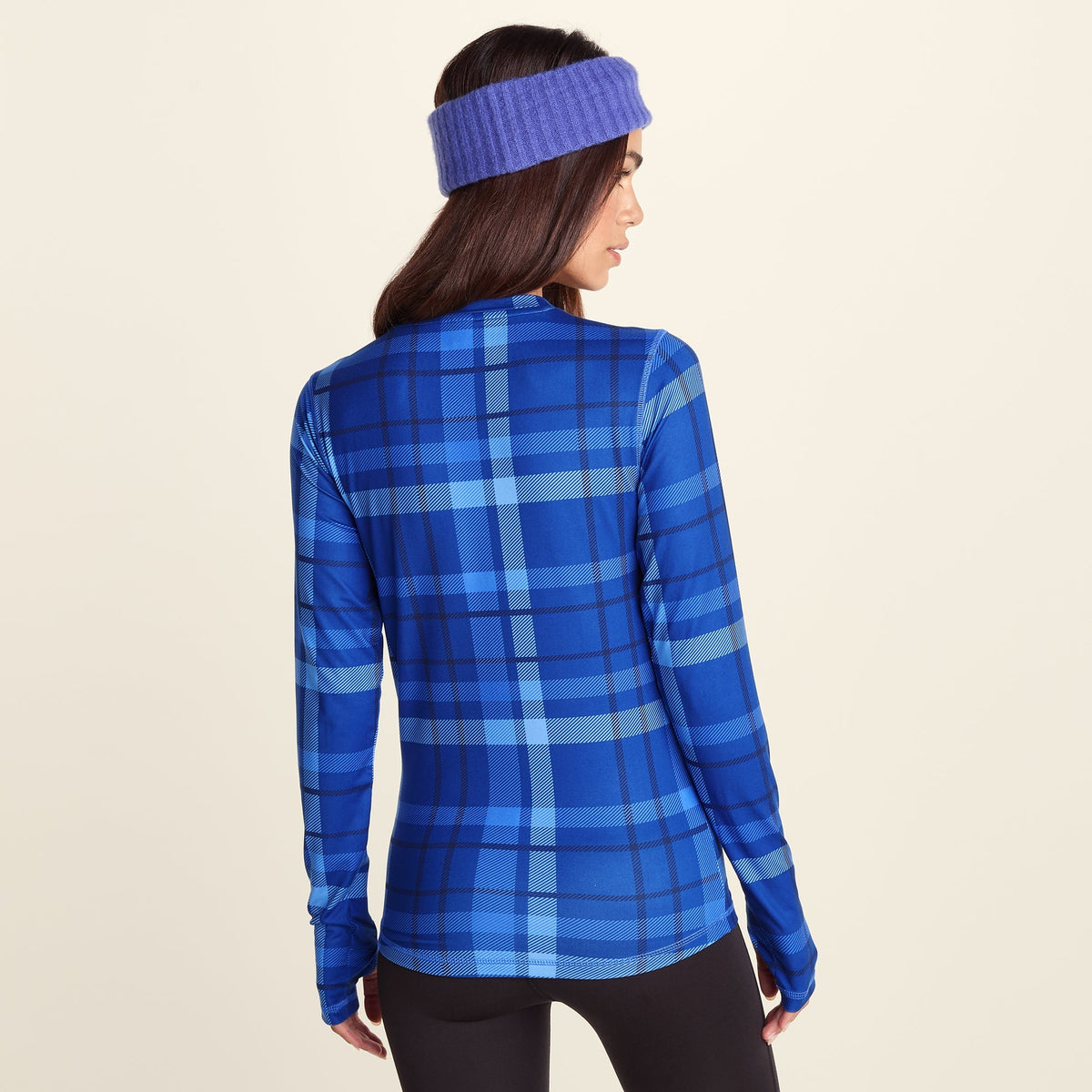 Snowdon Womens Thermal Crew Neck Base Layer - Cobalt Check