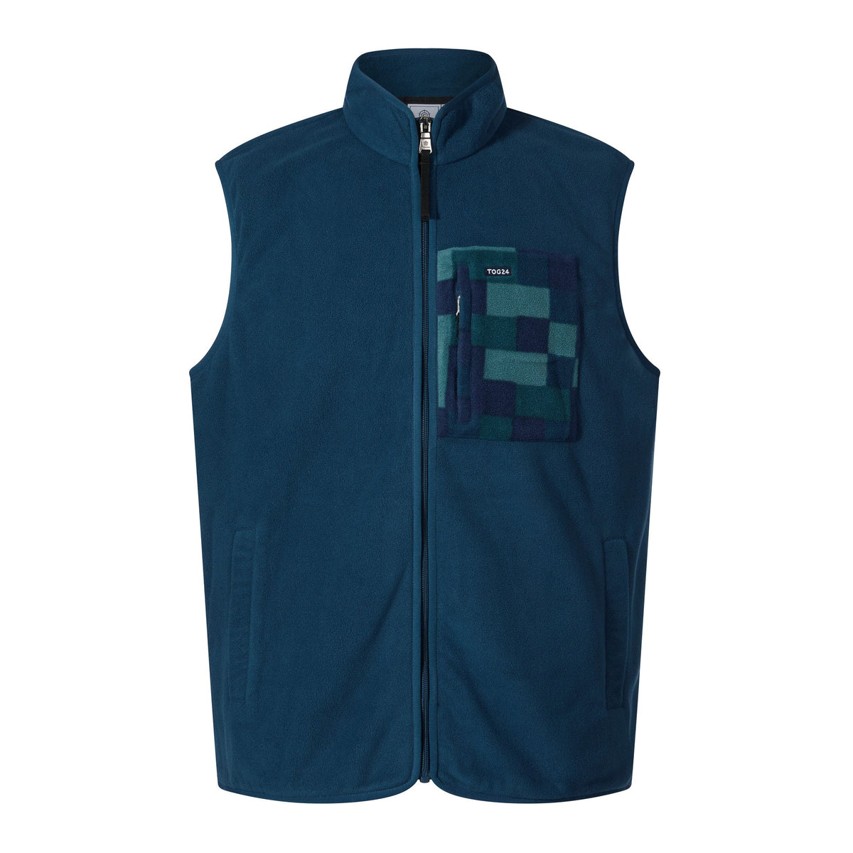 Stark Mens Relaxed Fit Microfleece Gilet - Inky Blue