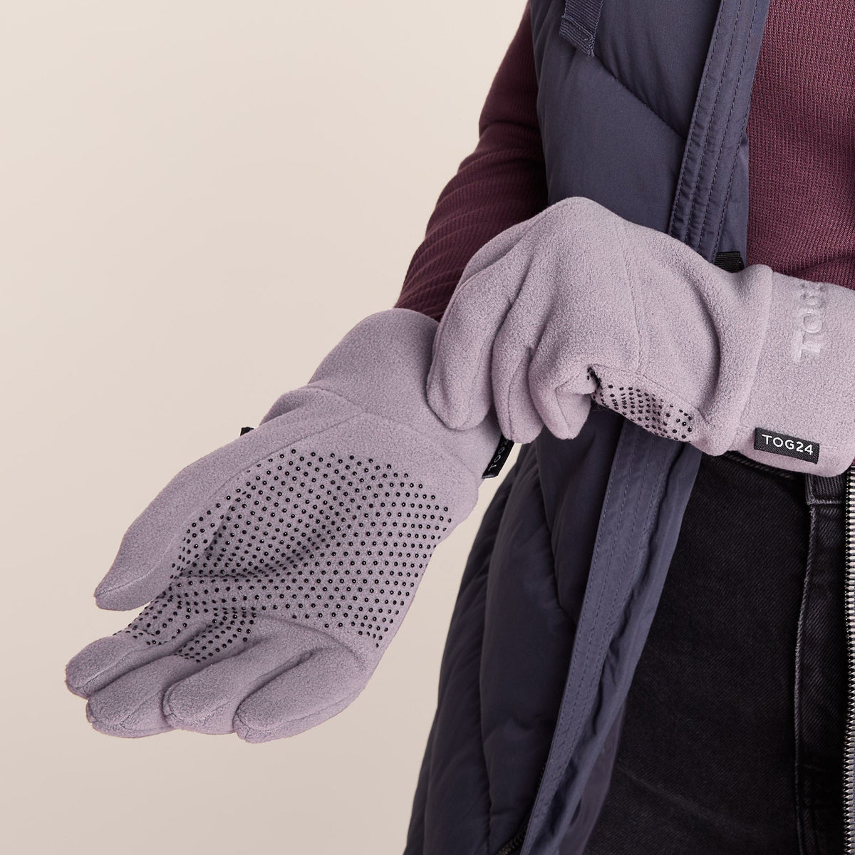 Stride Microfleece Gloves - Dusky Lilac