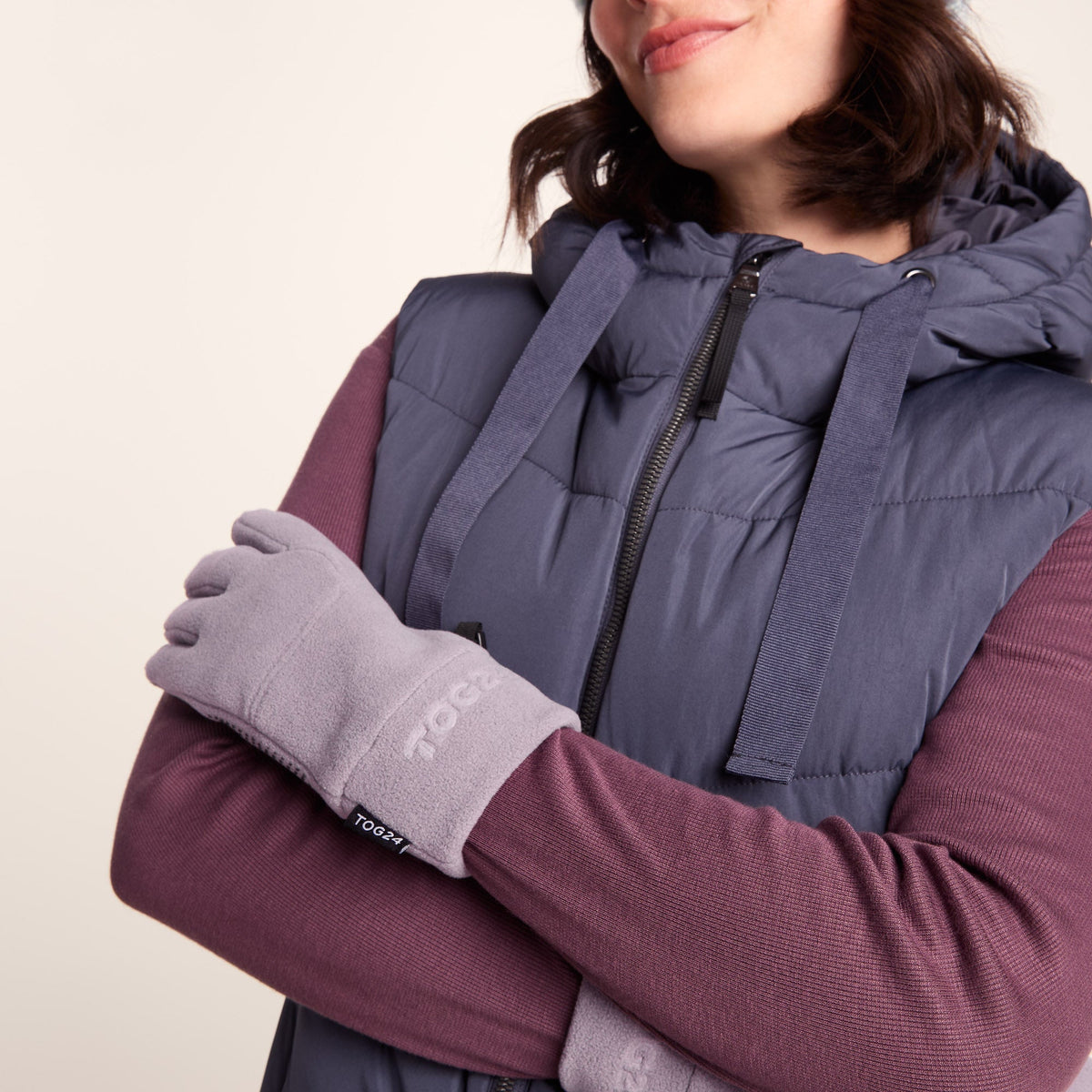 Stride Microfleece Gloves - Dusky Lilac