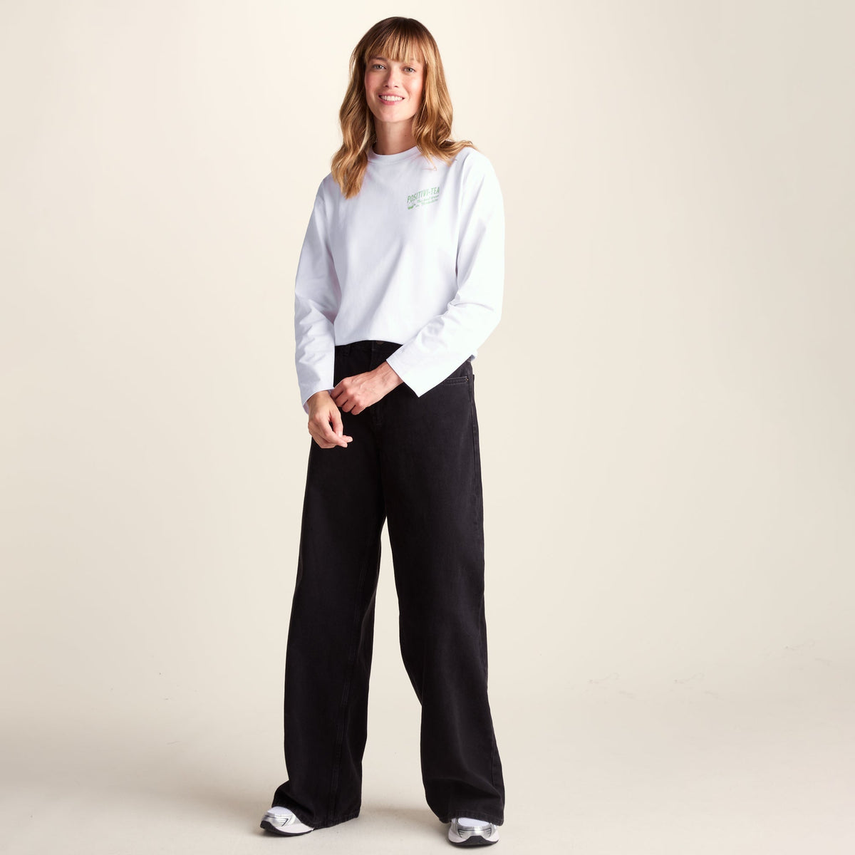 Tiana Womens Premium Heavyweight 100% Cotton Jersey Top - Optic White