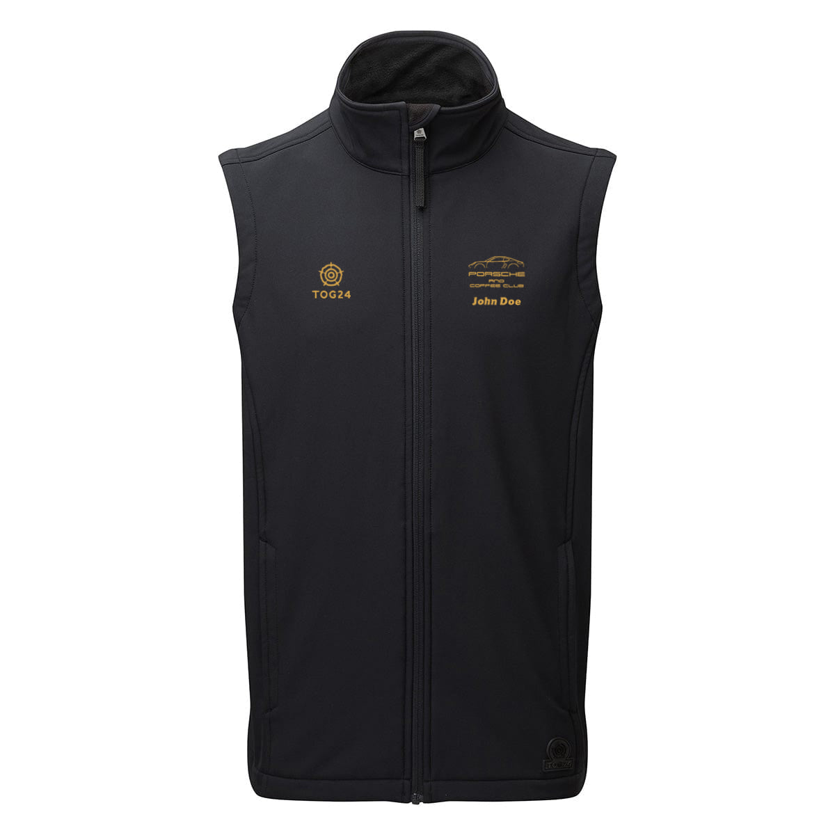 Porsche & Coffee Club Coupe Mens - Valley Softshell Gilet Black