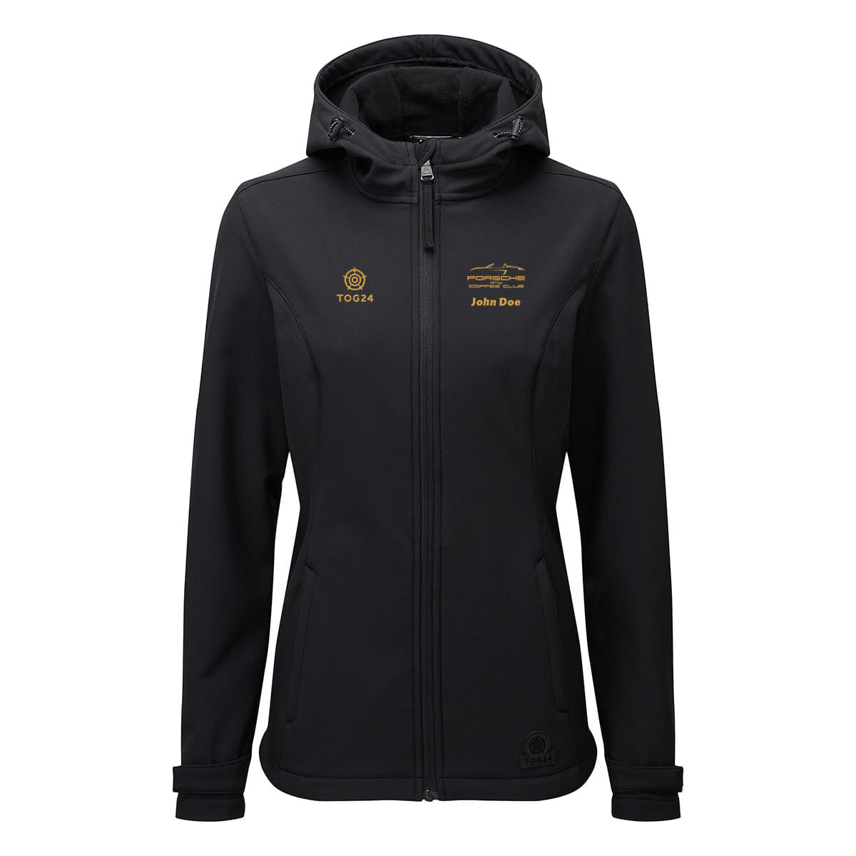 Porsche & Coffee Club Cabriolet Womens - Valley Softshell Hoody Black