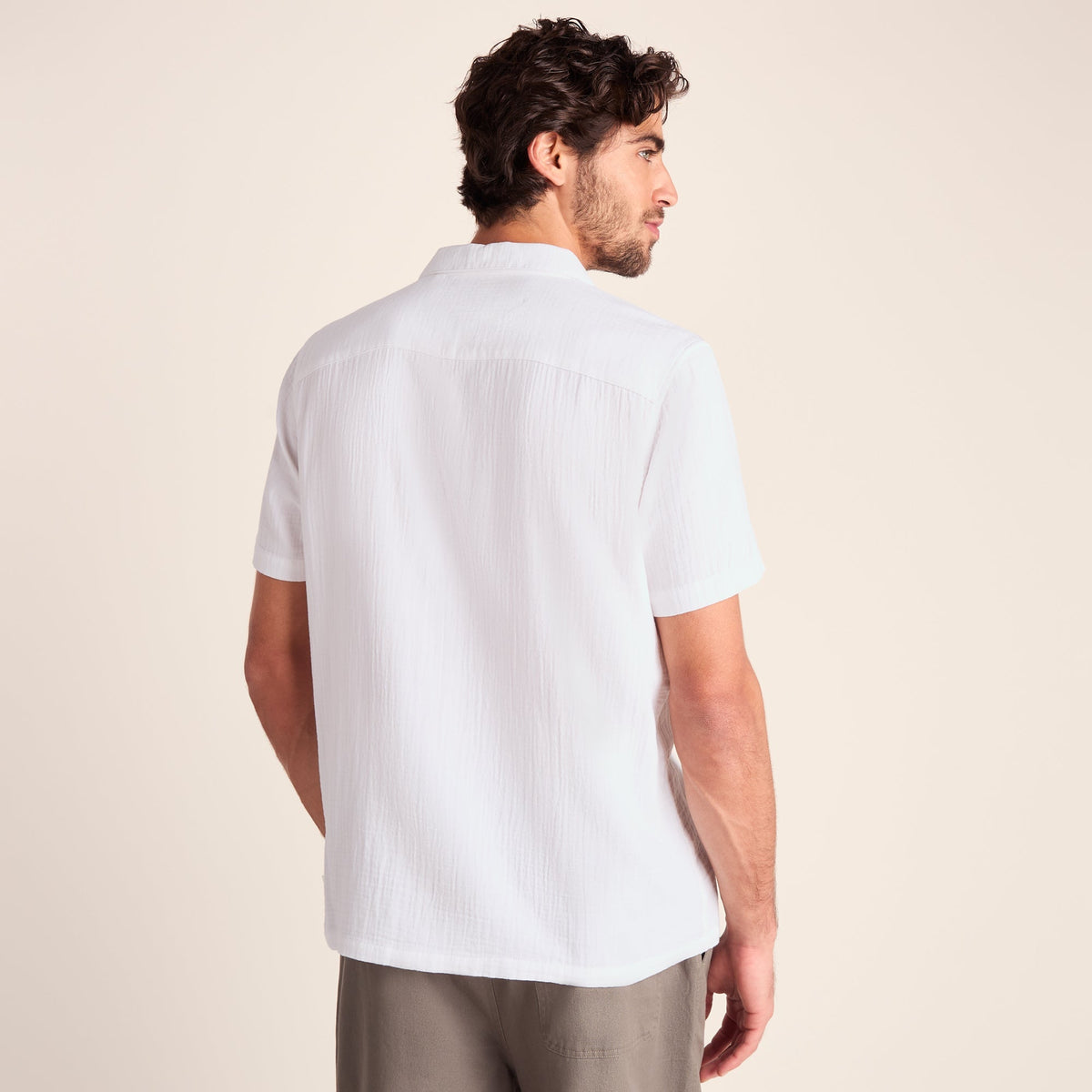 Valtos Mens Short Sleeve Supersoft Shirt - Optic White