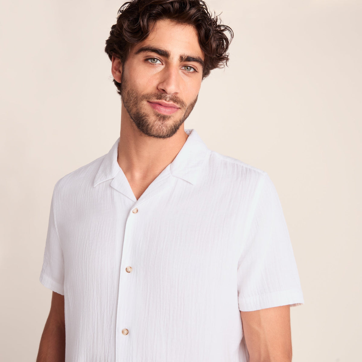 Valtos Mens Short Sleeve Supersoft Shirt - Optic White