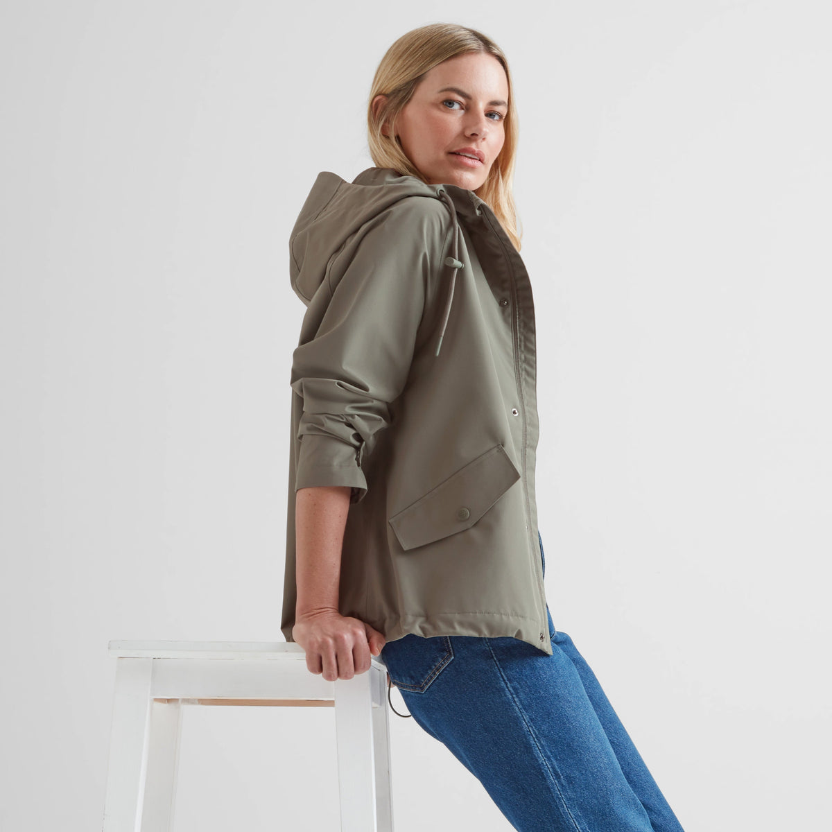 Vena Womens Waterproof Jacket - Pale Khaki
