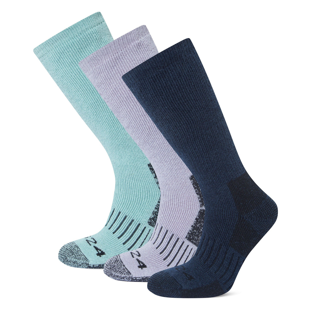 Villach 3 Pack Womens Trek Socks - Dk Indigo/Lavender Grey/Mist Grey