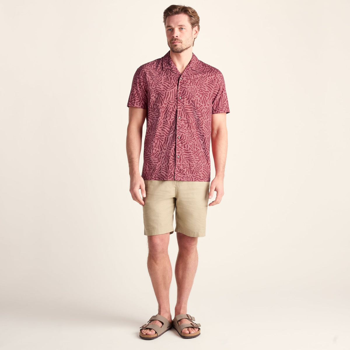 Wallsend Mens Short Sleeve 100% Cotton Supersoft Shirt - Redwood