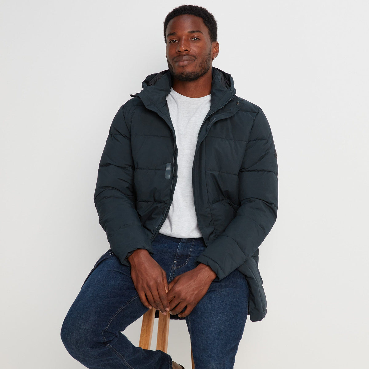 Watson Mens Long Insulated Jacket - Navy