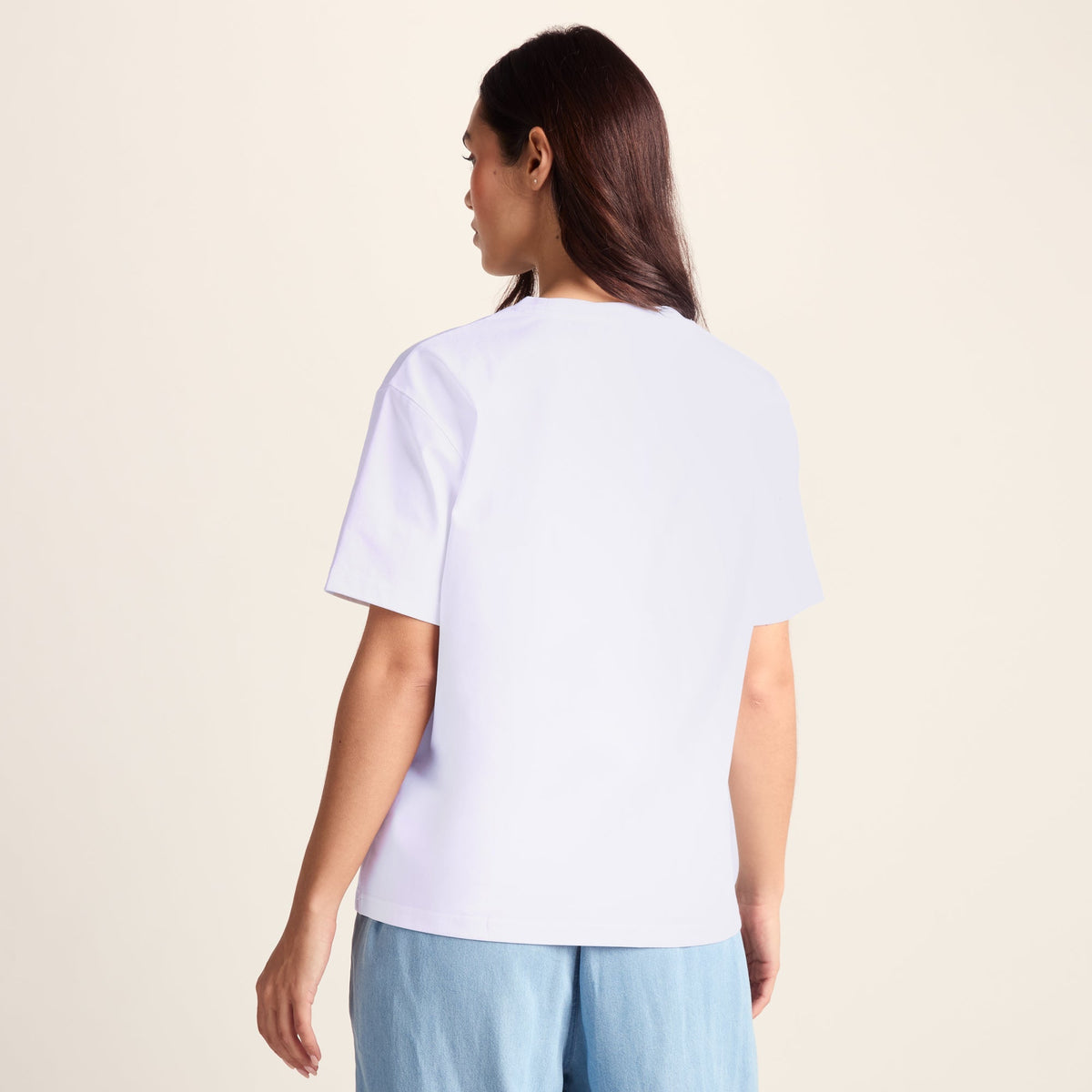 Wave Womens Premium Supersoft Relaxed Fit T-Shirt - Optic White