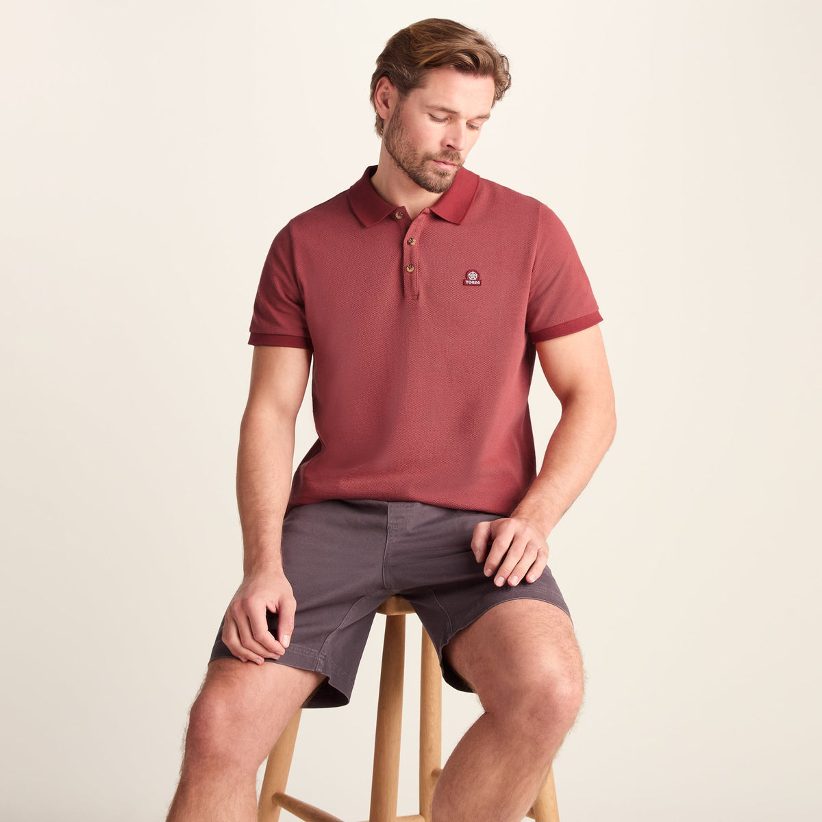 Whitley Mens 100% Cotton Polo Shirt - Redwood