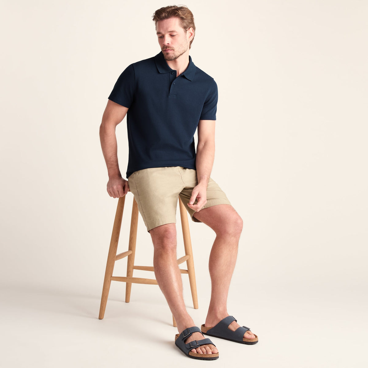 Zaden Mens Polo Shirt - Dark Indigo