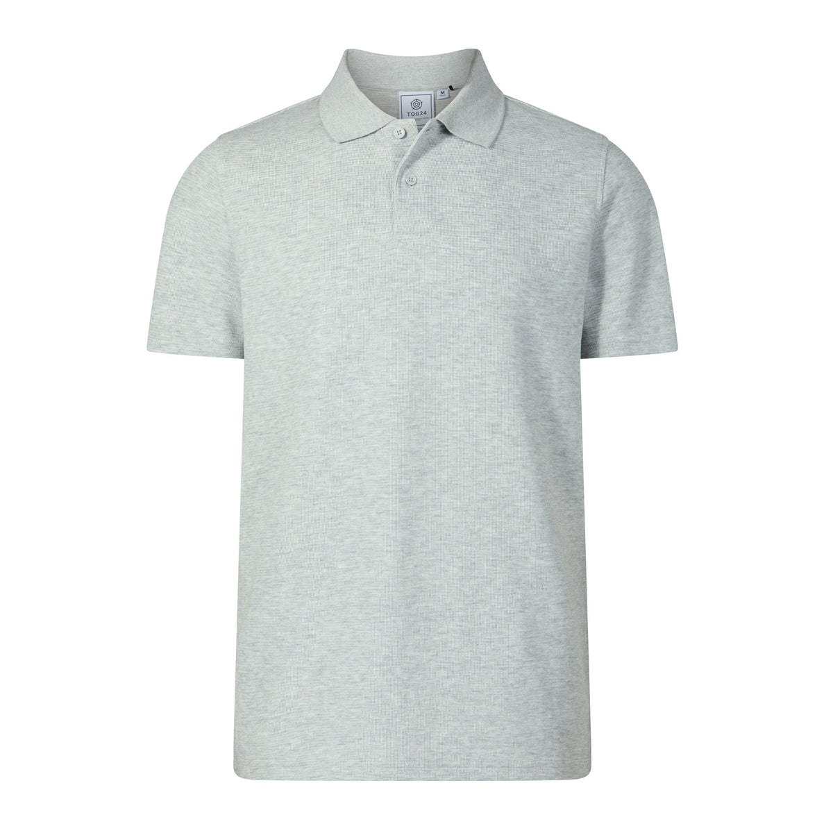 Zaden Mens Polo Shirt - Light Grey Marl