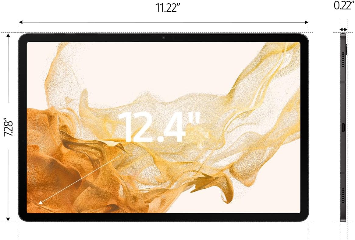 Spectrum Samsung Galaxy Tab S8+ 5G – 12.4" – 128GB – Graphite – SM-X808UZAACHA