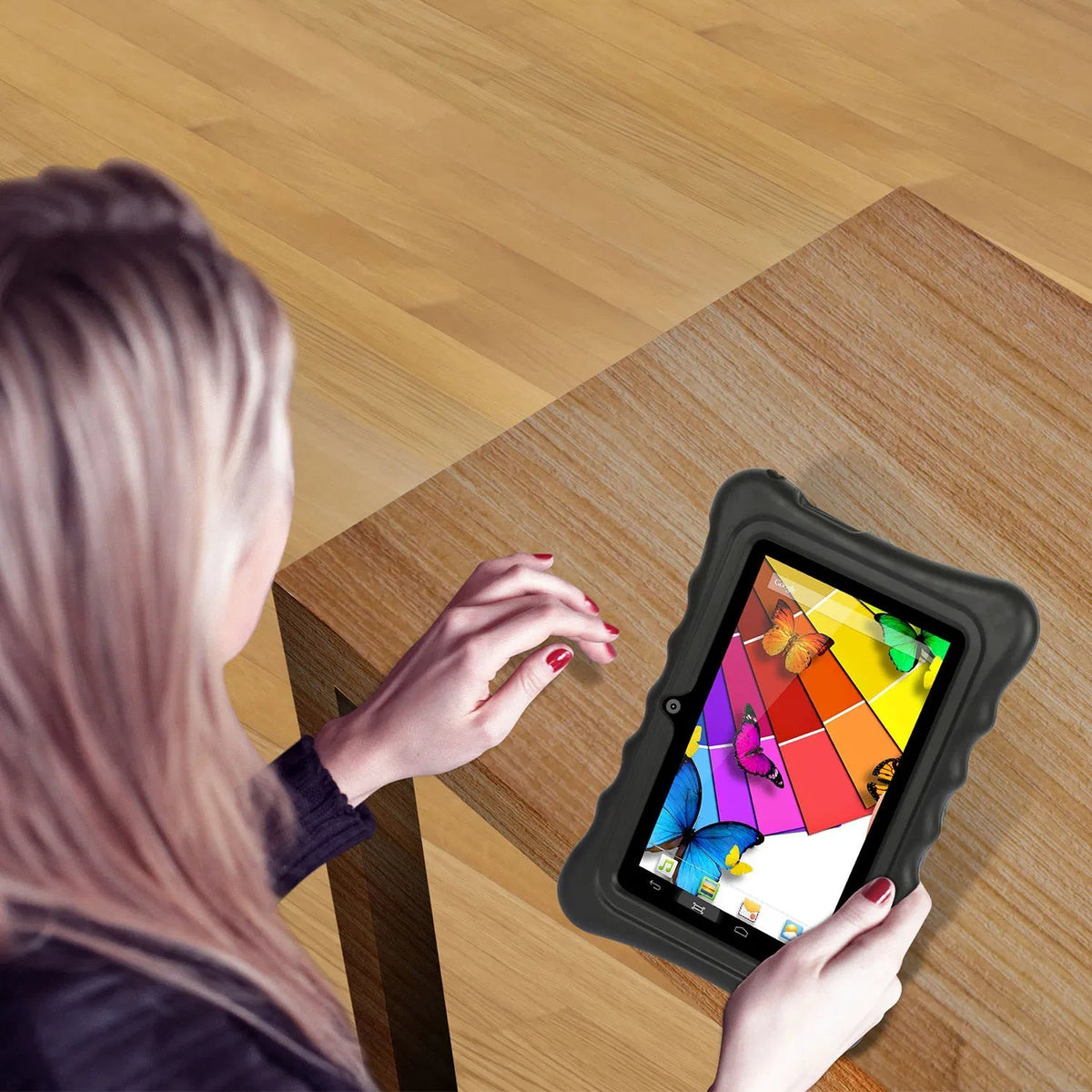 Shock-Resistant Silicone Snap-On Case with Built-In Stand