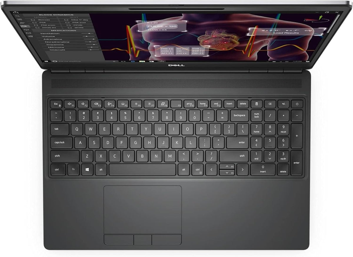 Dell Precision 7550 – 15.6" FHD – Intel Xeon W-10855M – 32GB RAM – NVIDIA Quadro T1000 – 512GB SSD – Gray