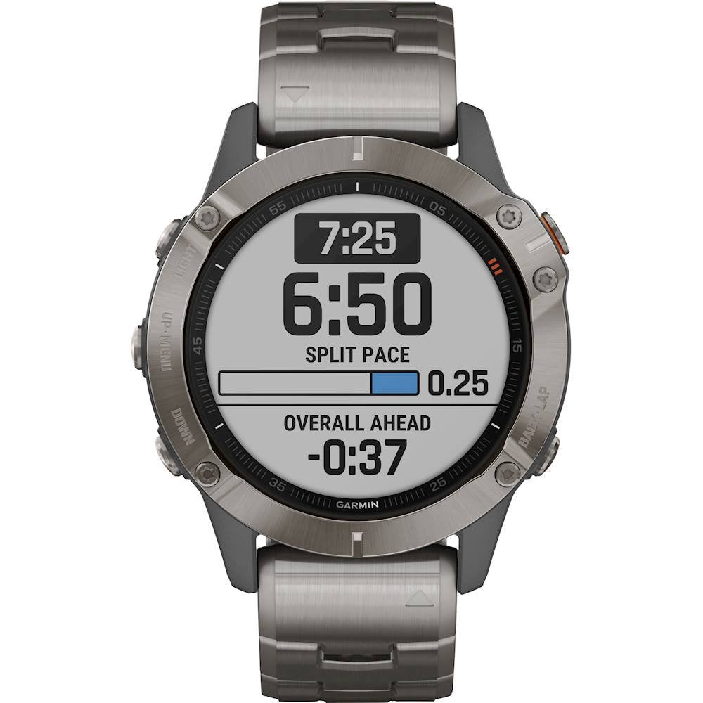 Garmin - fēnix 6 Sapphire Smartwatch 47mm Titanium - 010-02158-22