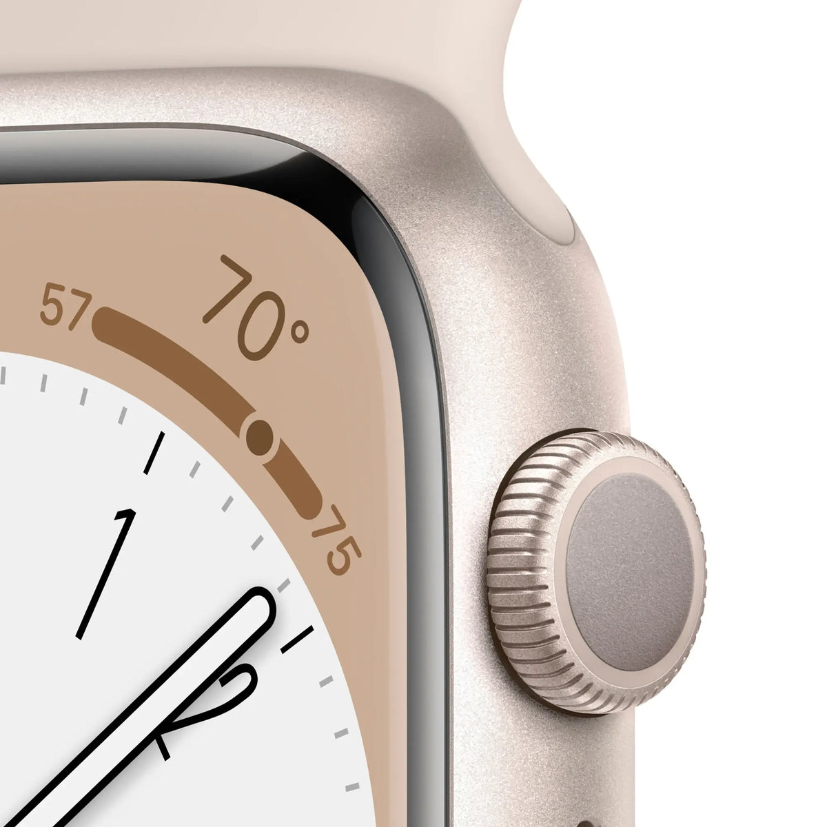 Apple Watch Series 8 (GPS) 45mm Starlight Aluminum Case with Starlight Sport Band – S/M – MNUP3LL/A