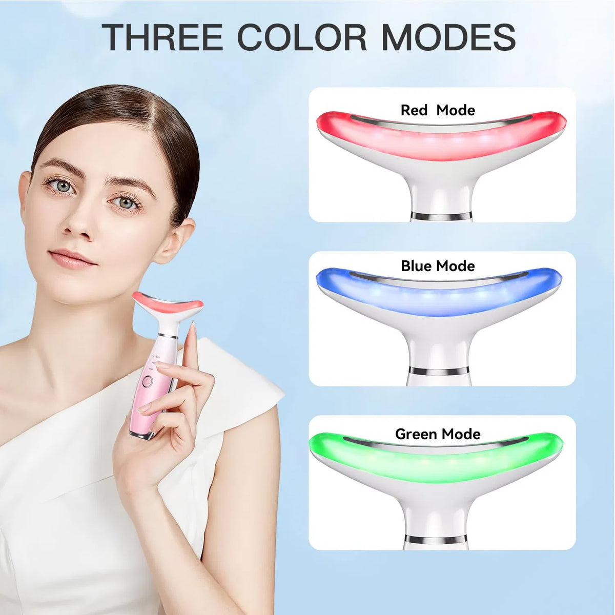 3-in-1 Neck & Face Massager Thermal, Vibration & Skin Care Tool