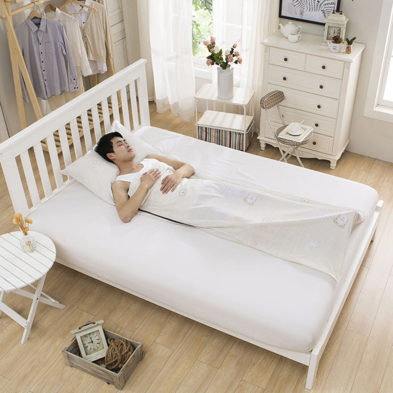 Lightweight Silk & Cotton Sleeping Bag Liner for Hotels, Camping & Travel