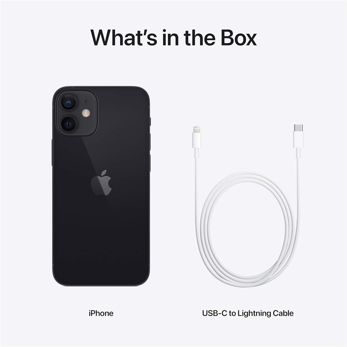 Unlocked - Apple iPhone 12 Mini, 64GB, Black - MG8F3LL/A