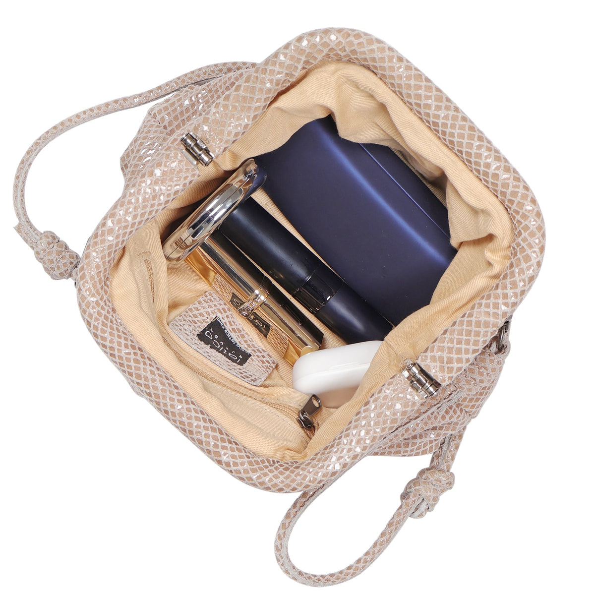 Foil Layla Leather Crossbody Bag