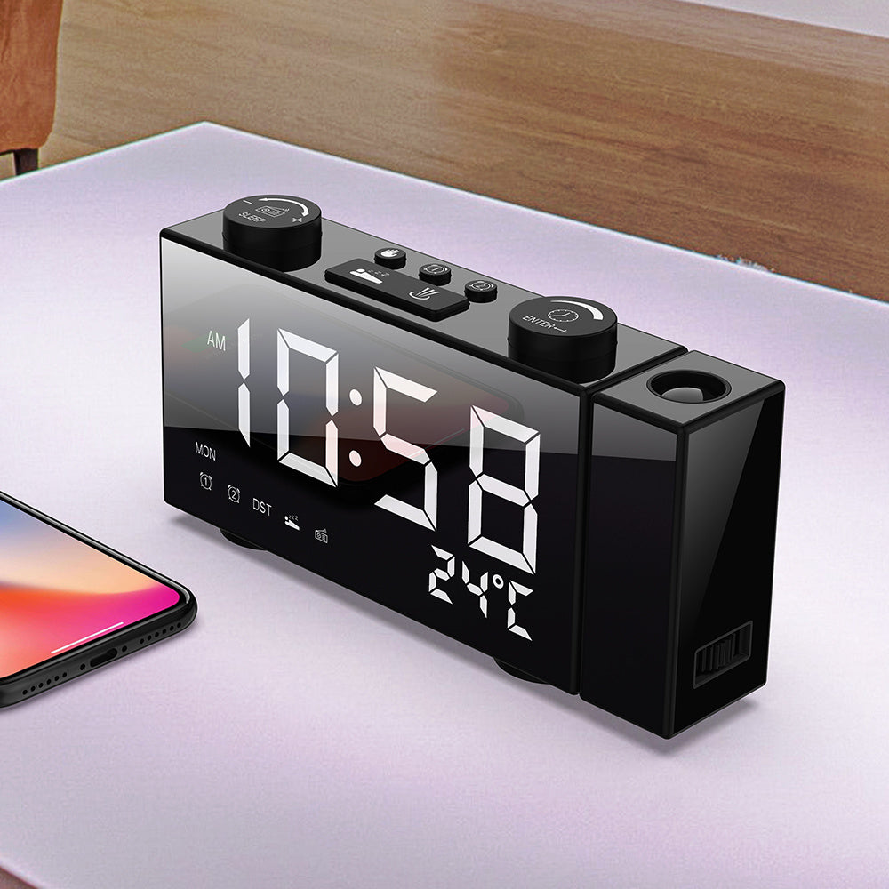 FM Radio Projection Alarm Clock