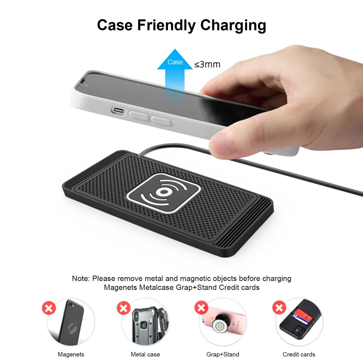 15W Intelligent Automatic Wireless Car Charger