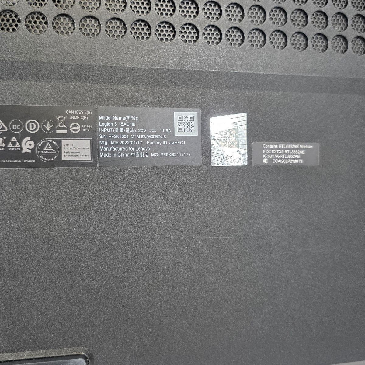Lenovo Legion 5 15.6 Blue 3.2 GHz AMD Ryzen 7 5800H 32GB RAM 1TB