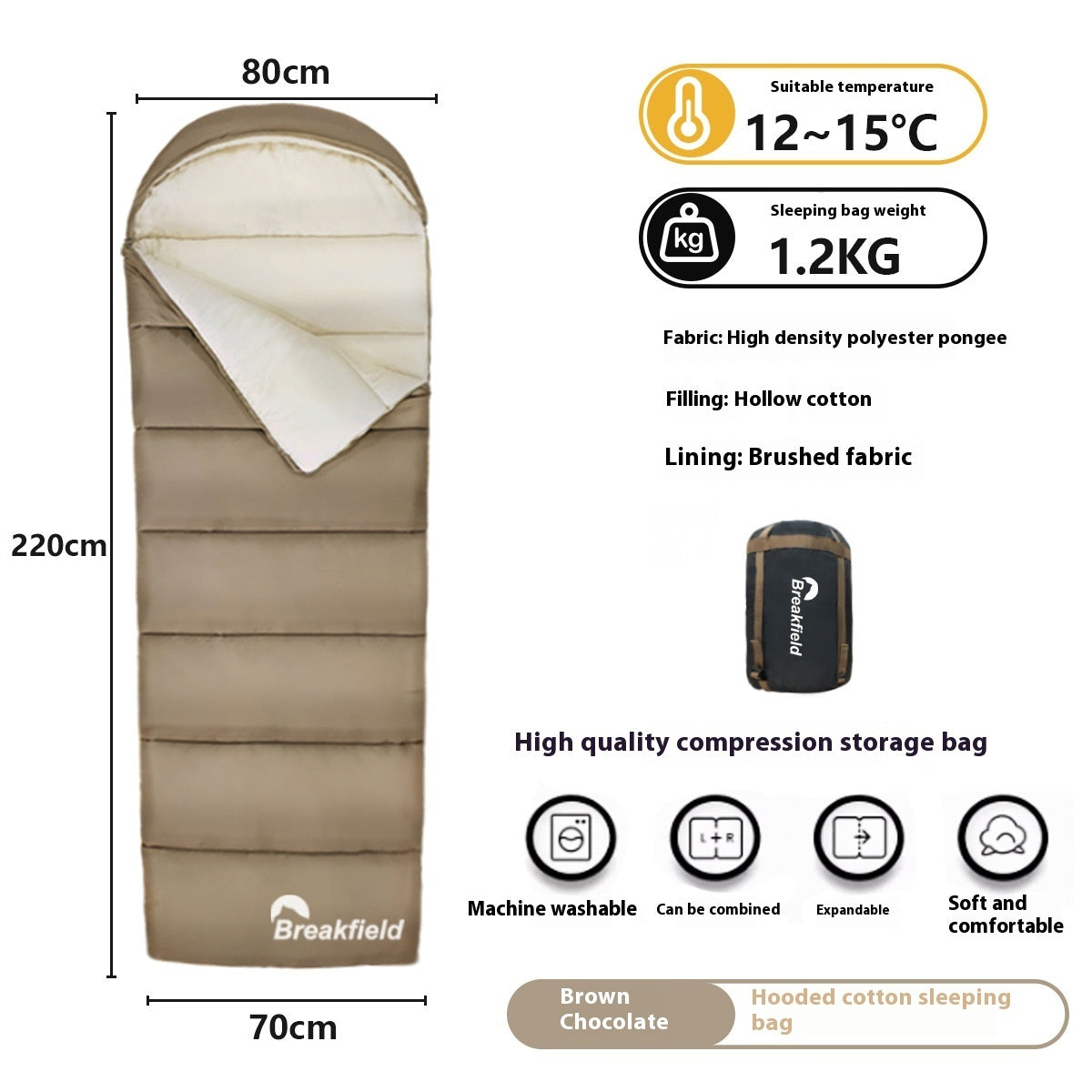 ]Thickened Waterproof Cotton Sleeping Bag