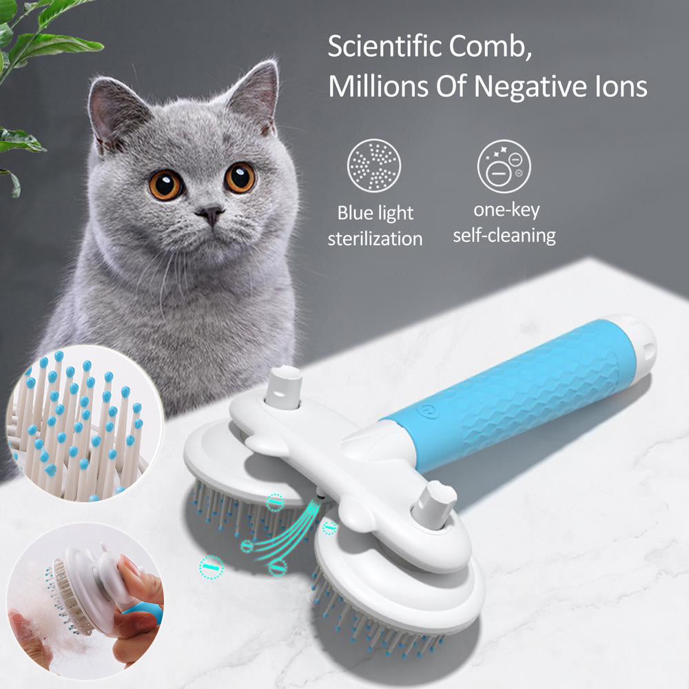 Double-Headed Pet Brush with Negative Ion