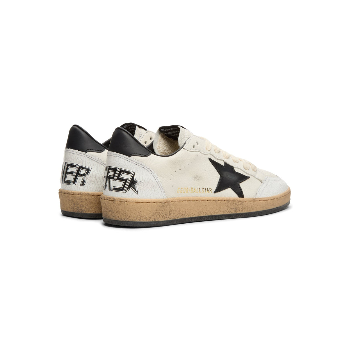 Golden Goose Ballstar Nappa Upper Leather Star And Heel Crack Toe And Spur (White/Black)