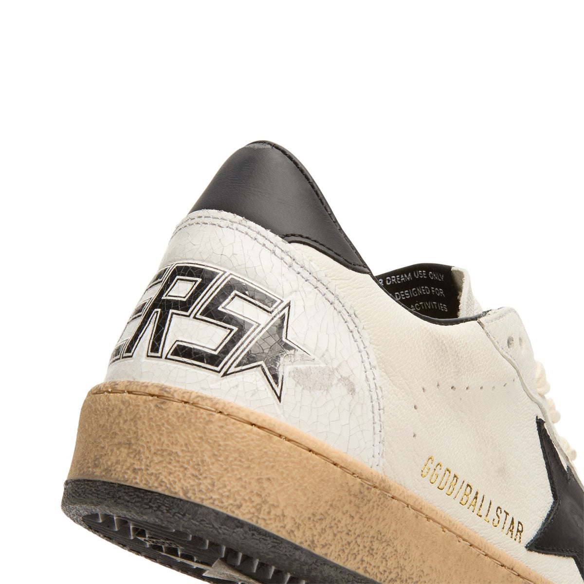Golden Goose Ballstar Nappa Upper Leather Star And Heel Crack Toe And Spur (White/Black)